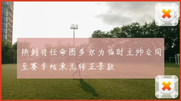 热刺将任命图多尔为临时主帅合同至赛季结束无转正条款